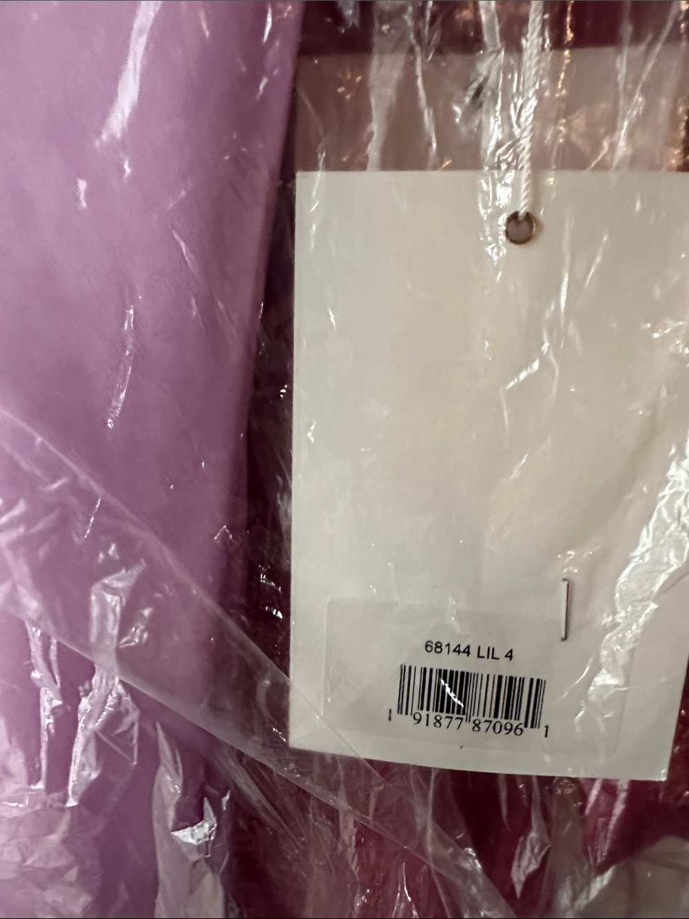💜#70 BNWT Mac Duggal 68144 Lilac Satin Dress with Crystal-Embellished Bow - Picture 8 of 9